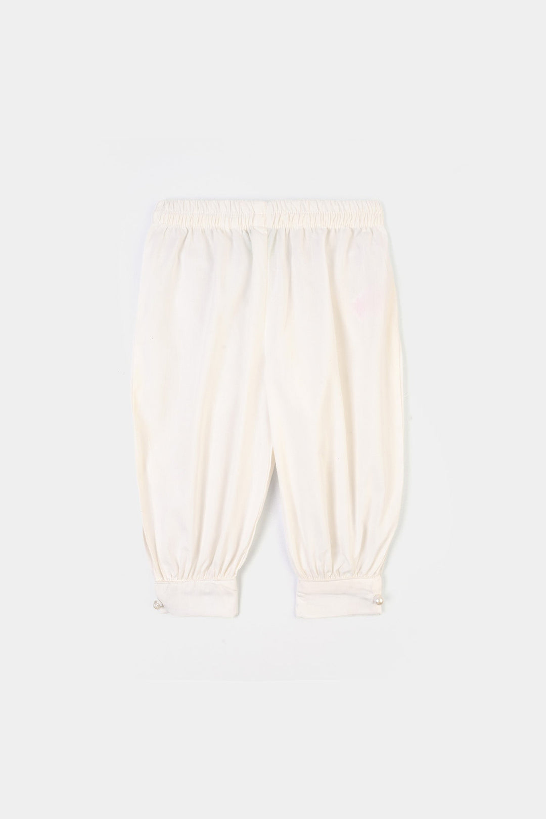 Infant Girls Cotton Harem Pant -WHITE