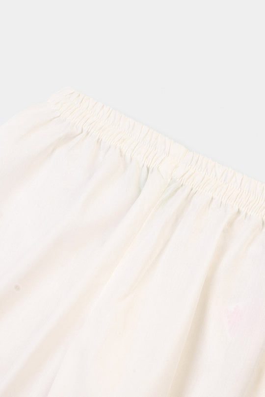 Infant Girls Cotton Harem Pant -WHITE