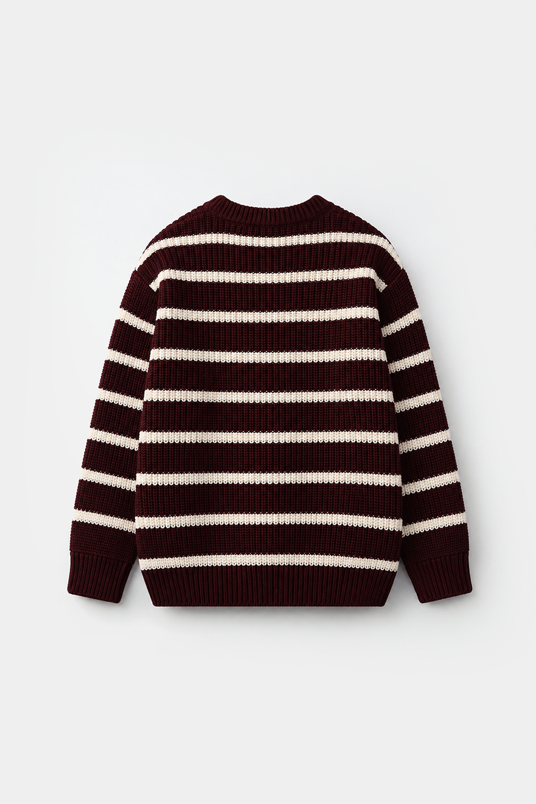 Boys Acrylic Sweater - Go Wild - Maroon & Off White