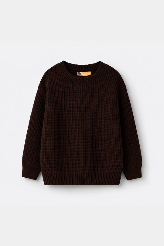 Boys Acrylic Sweater Block Box - Brown