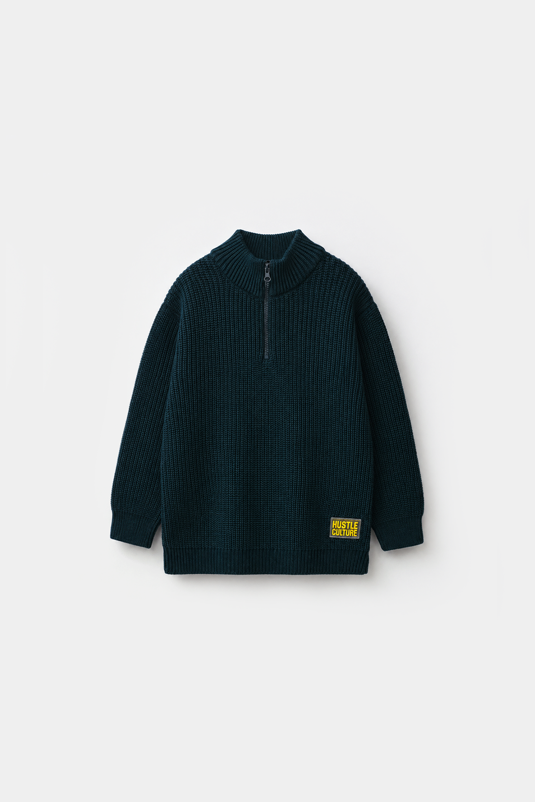 Boys Acrylic Sweater Hustle - Teal Blue