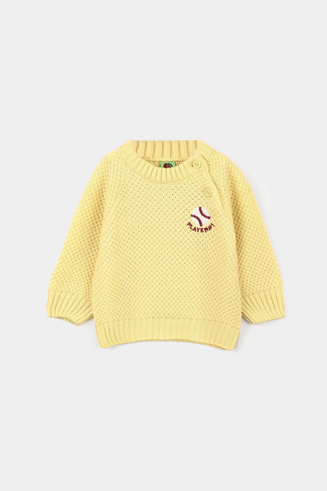 Infant Boys Acrylic Sweater-Player - Yellow