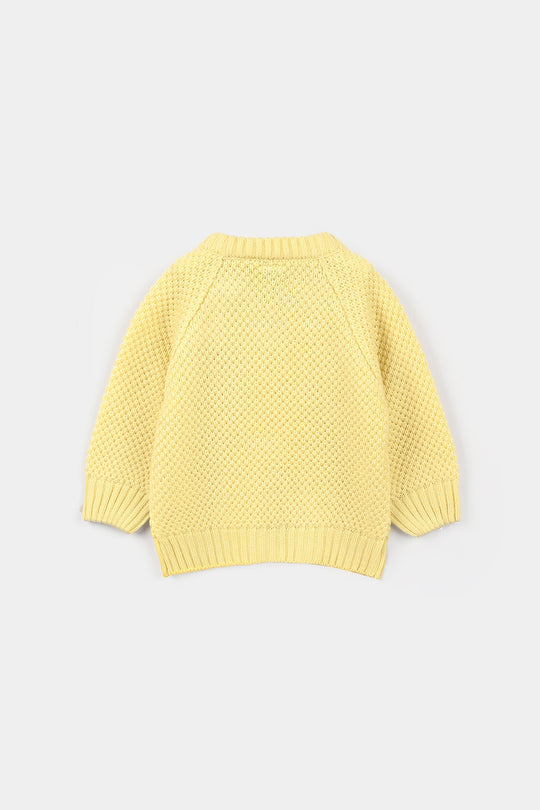 Infant Boys Acrylic Sweater-Player - Yellow
