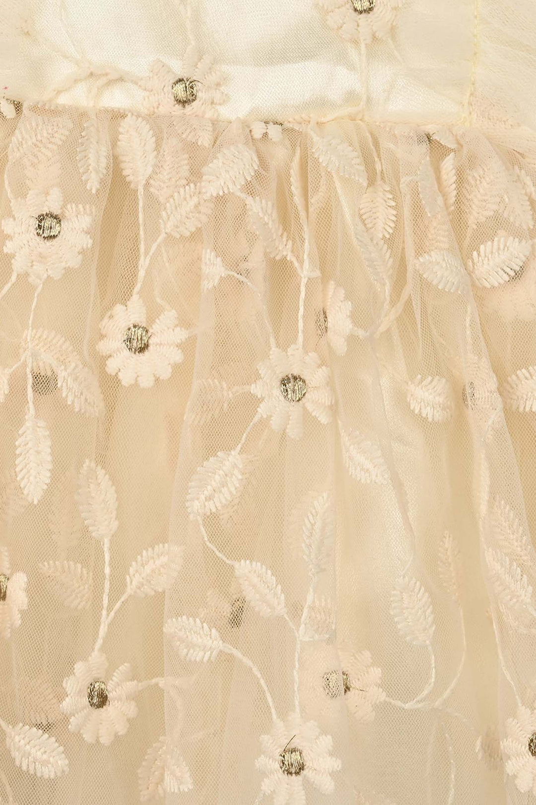 Infant Girls Net Fancy Frock Glam Angel - Cream