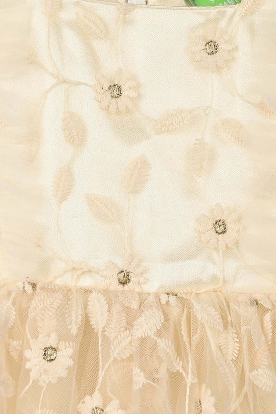 Infant Girls Net Fancy Frock Glam Angel - Cream