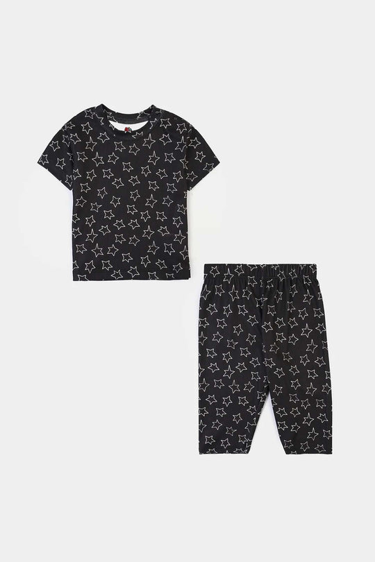 Infant Boys Poly Cotton Night Suit TWINKLE-BLACK
