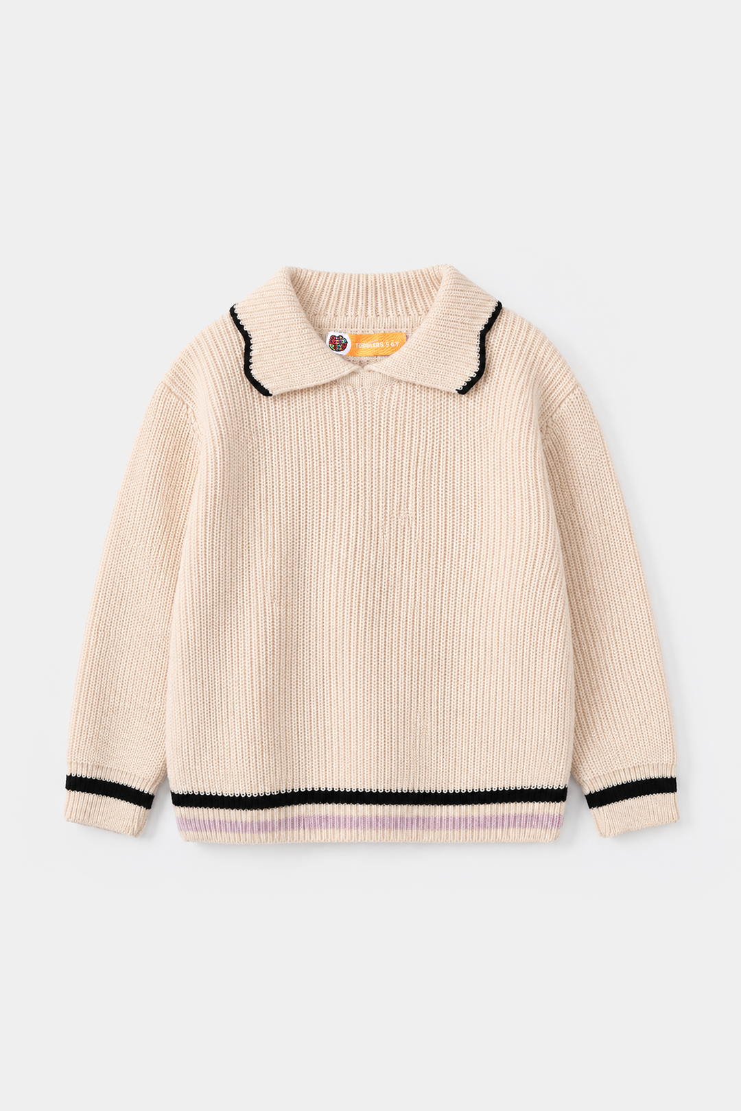 Girls Acrylic Sweater - Peter Pan - Cream
