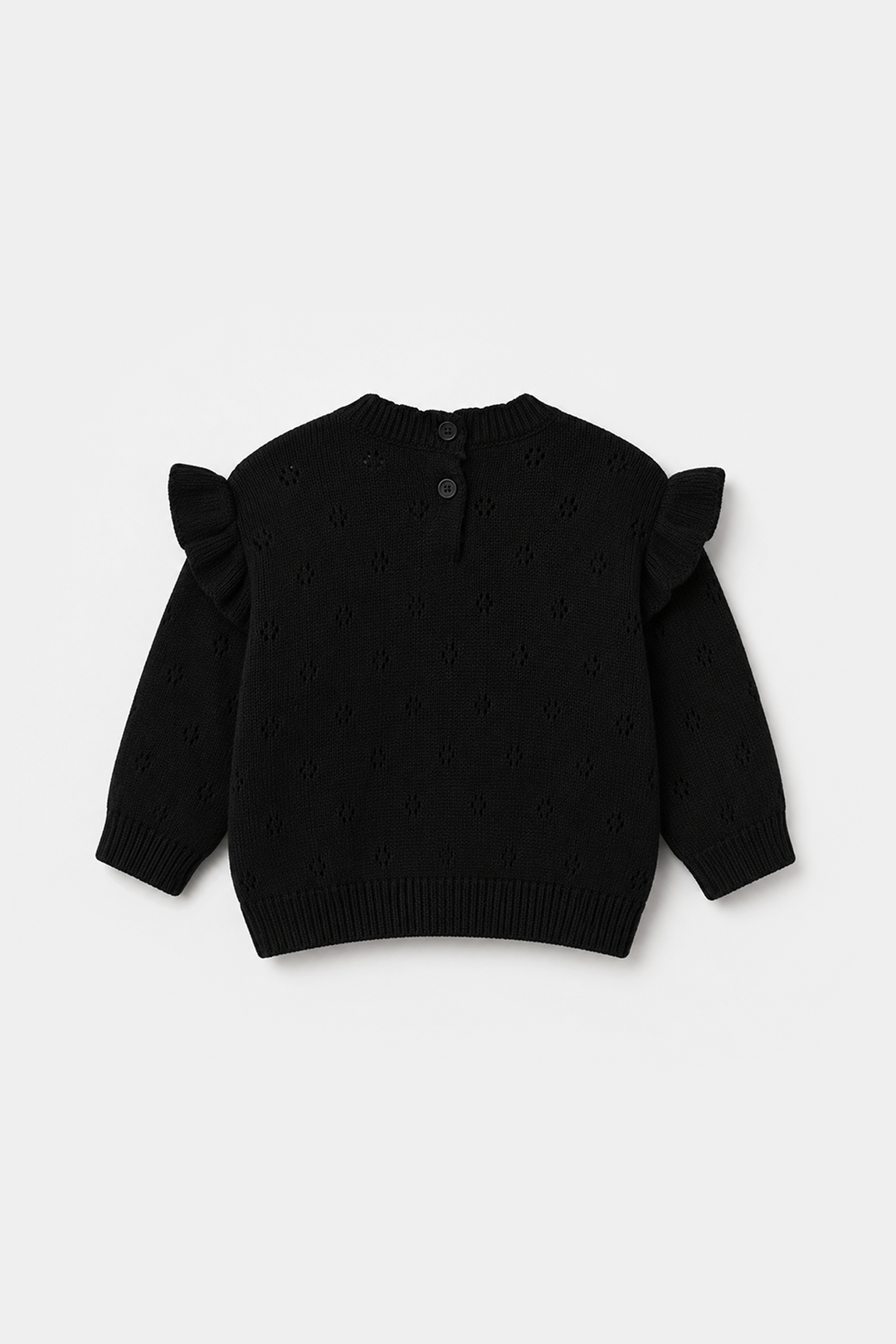 Infant Girls Acrylic Sweater - Rosie - Black
