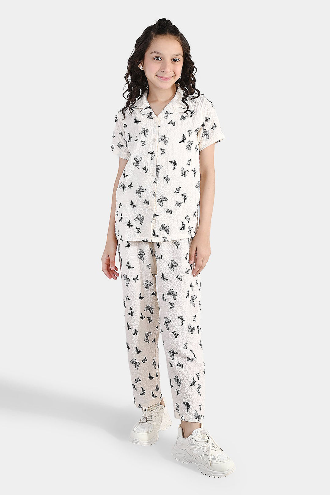 Girls Linen Viscose Nightwear Butterfly