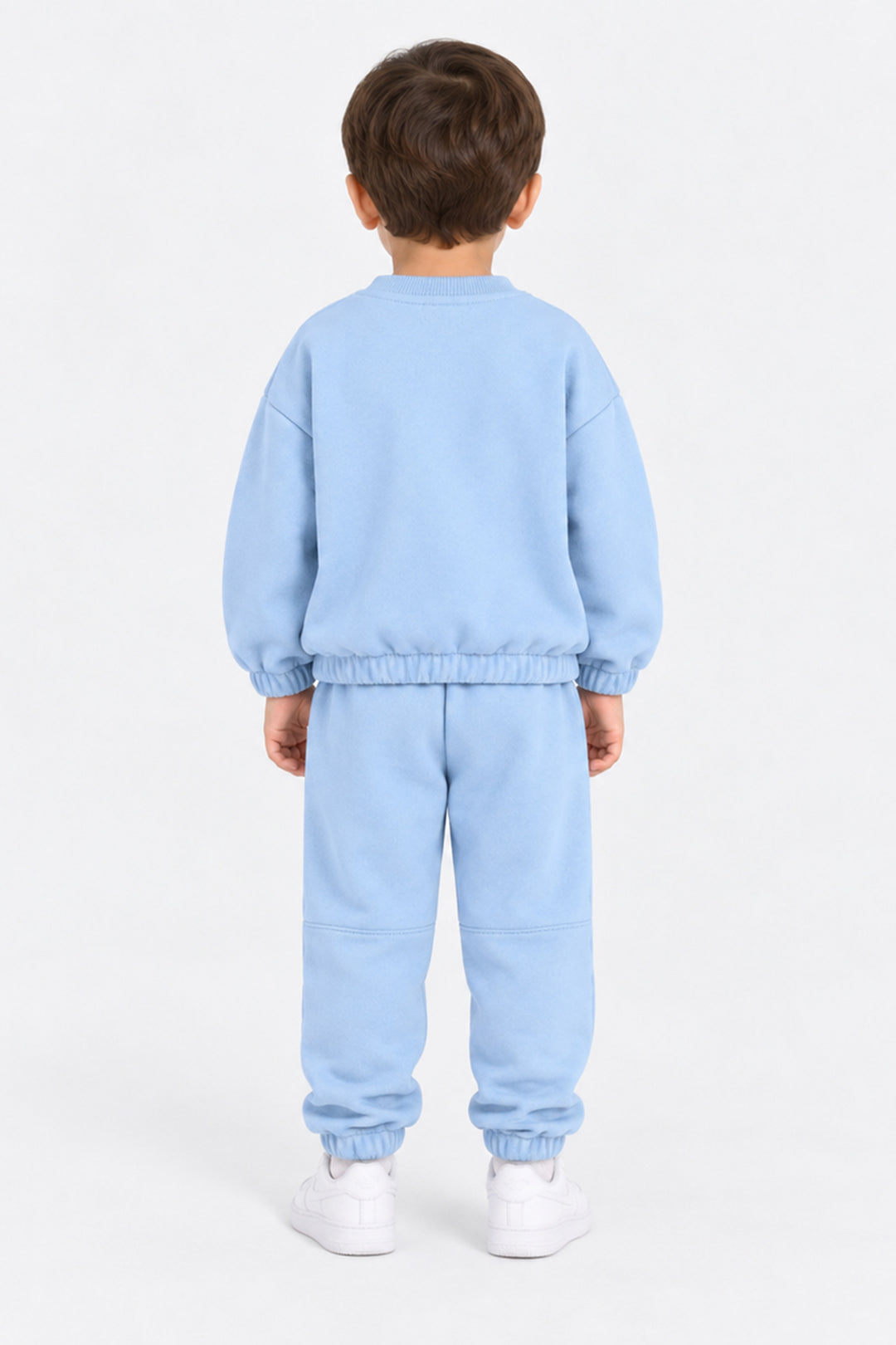 Infant Boys Cotton Terry 2 Piece Suit Sleep Repeat-Blue.Fog
