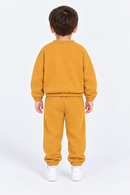 Infant Boys Cotton Terry 2 Piece Suit Milk Club-Yellow