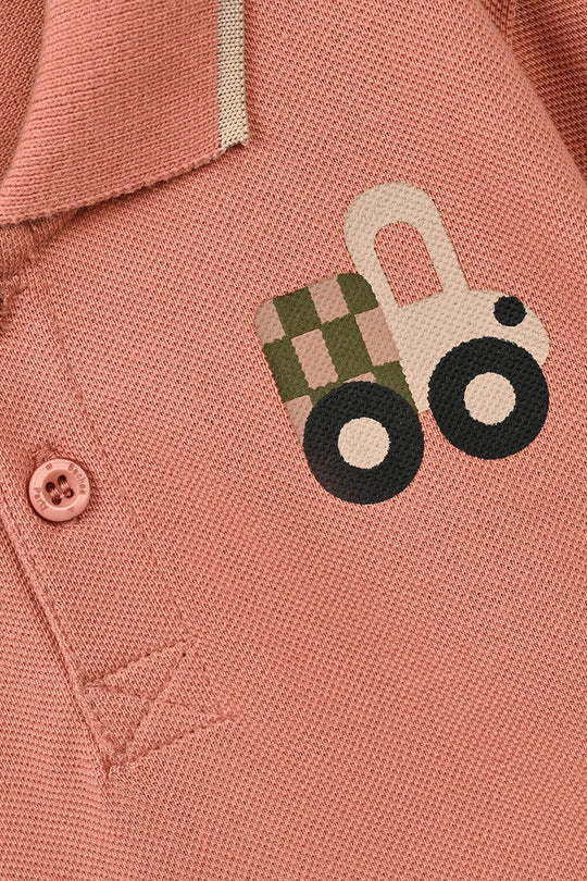 Infant Boys Cotton PK Polo F/S Toy Truck