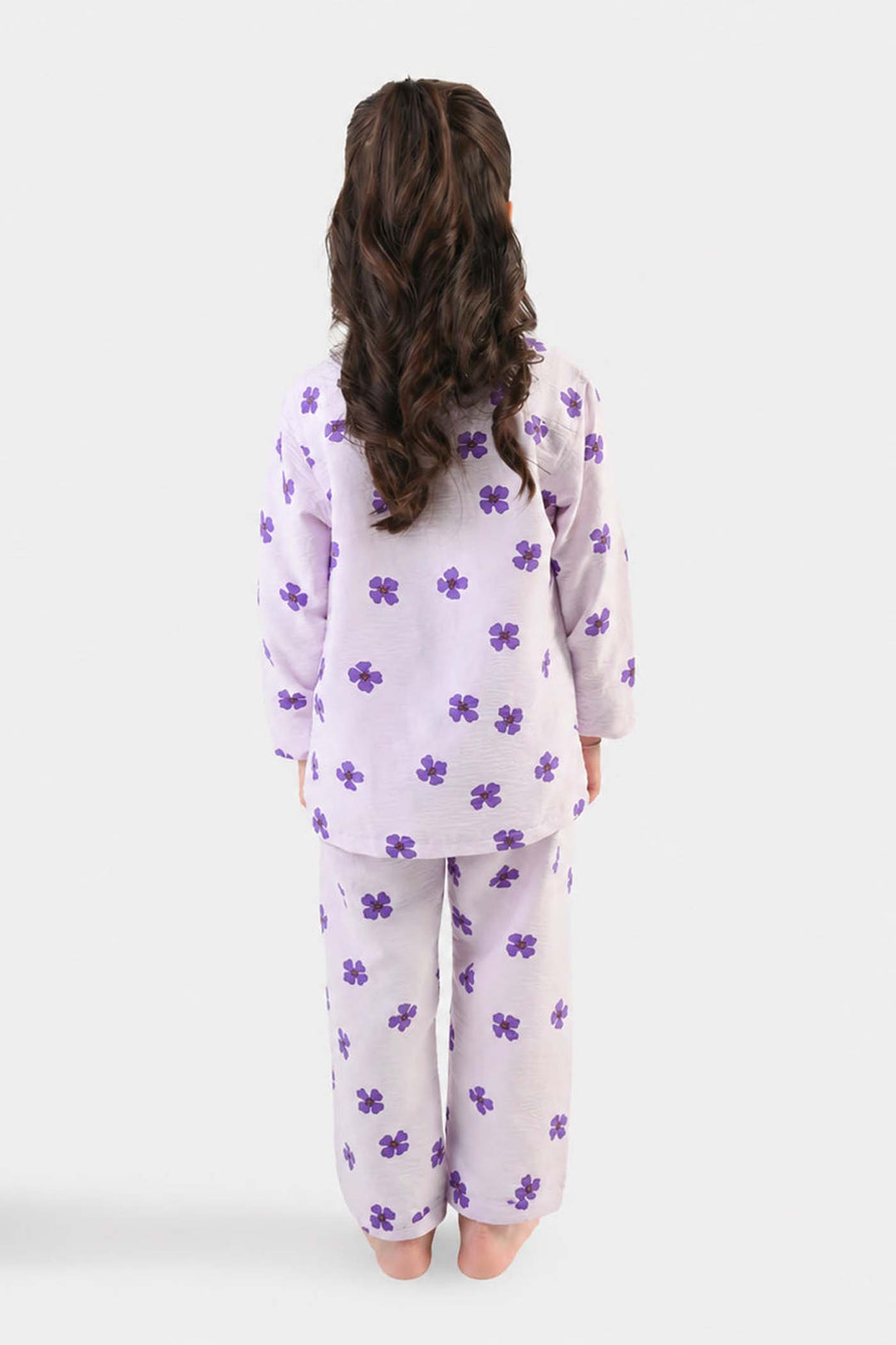 Girls Linen Viscose Nightwear - Lilly Lilac