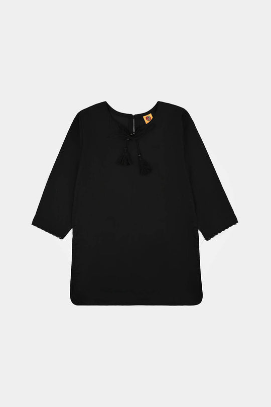 Girls Cotton 2Pcs Basic-Black
