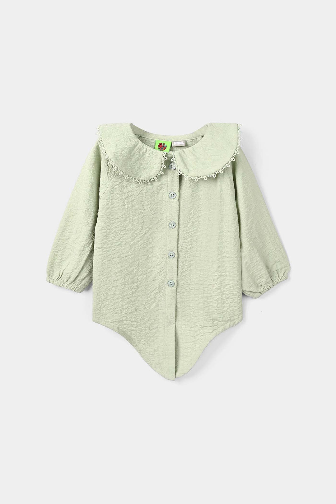Infant Girls Poly Crinkle Casual Top Knot - Green