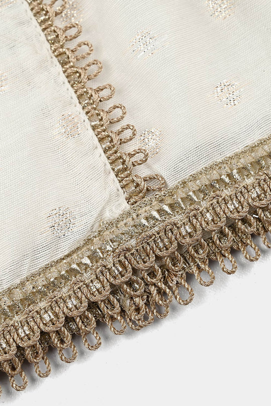 Infant Girls Raw Silk 3 Pcs Chandni - Off White