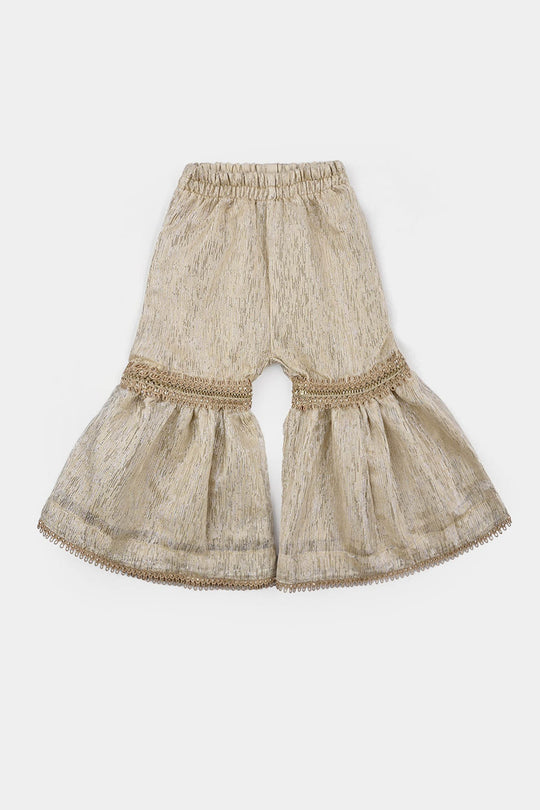 Infant Girls Raw Silk 3 Pcs Chandni - Off White