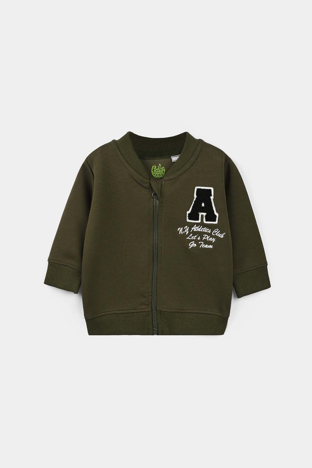 Infant Boys Velour 2 Pcs Suit Atheletic Club - Green