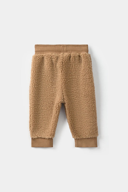 Infant Boys Sherpa 2 Pcs Suit Lil Explorer - Brown