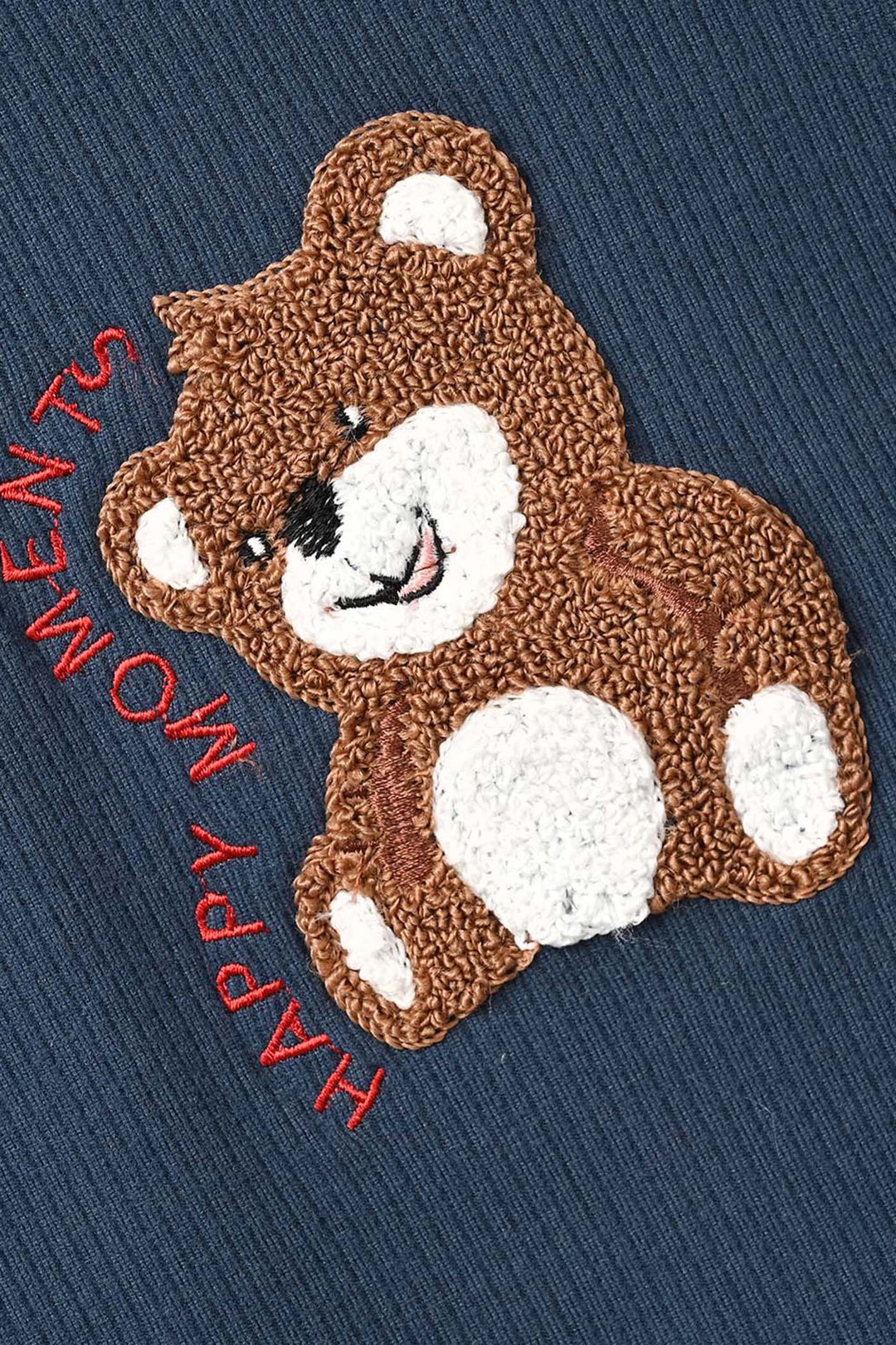 Infant Boys Cotton Terry 2 Pcs Suit Happy Moments - Navy