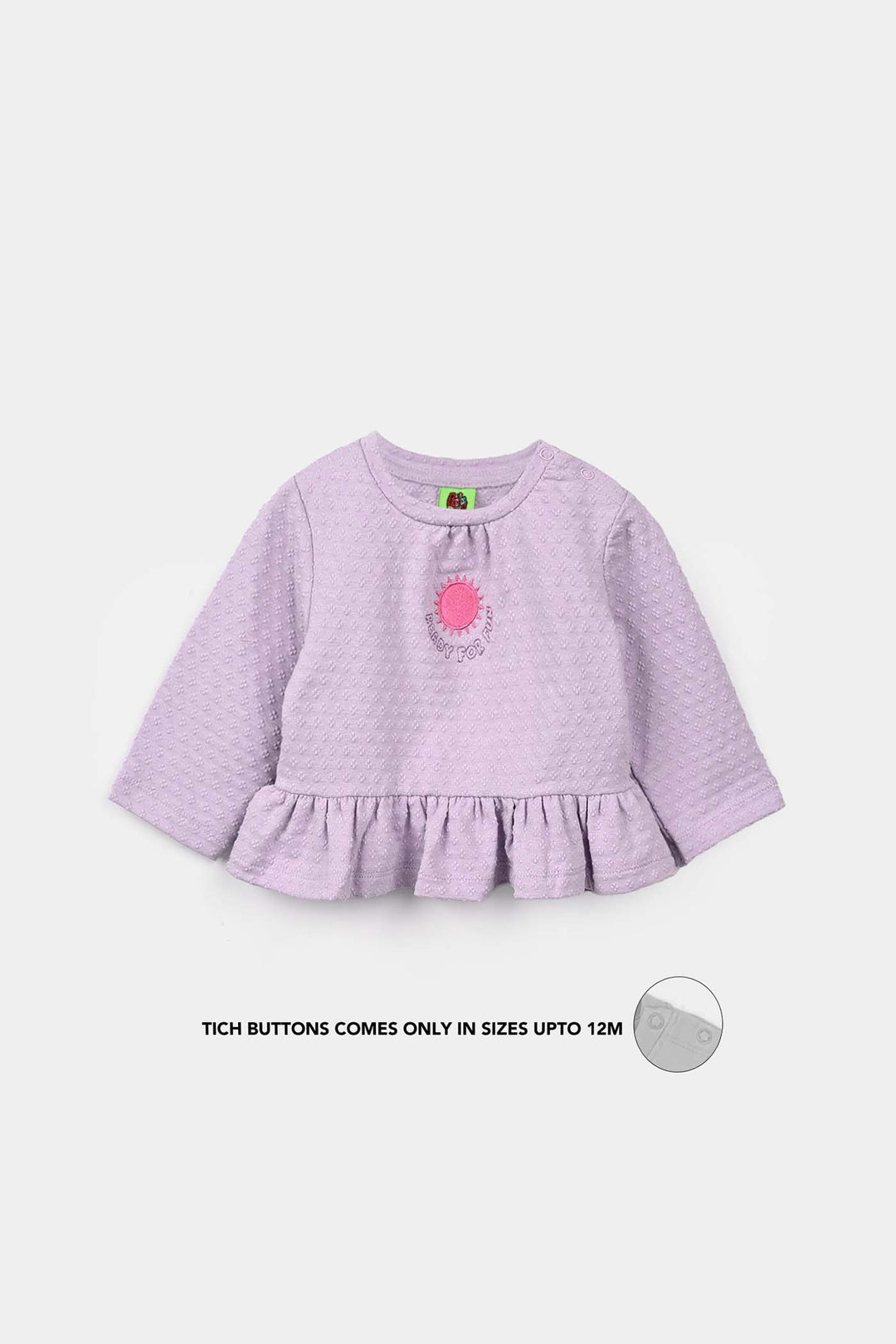 Infant Girls Cotton Jersey 2Pcs Suit Bloom-Purple