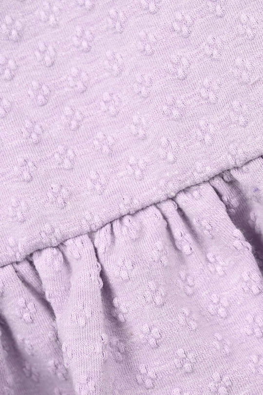 Infant Girls Cotton Jersey 2Pcs Suit Bloom-Purple