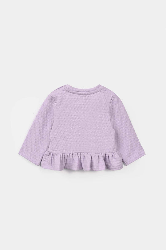 Infant Girls Cotton Jersey 2Pcs Suit Bloom-Purple