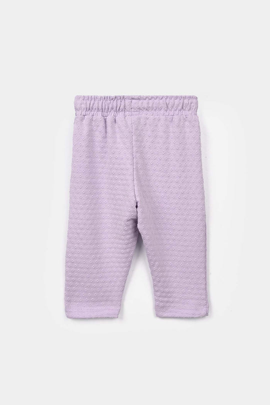 Infant Girls Cotton Jersey 2Pcs Suit Bloom-Purple