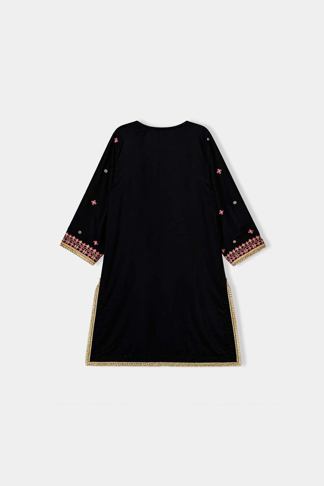 Girls Velvet 3Pcs Shahi-Green