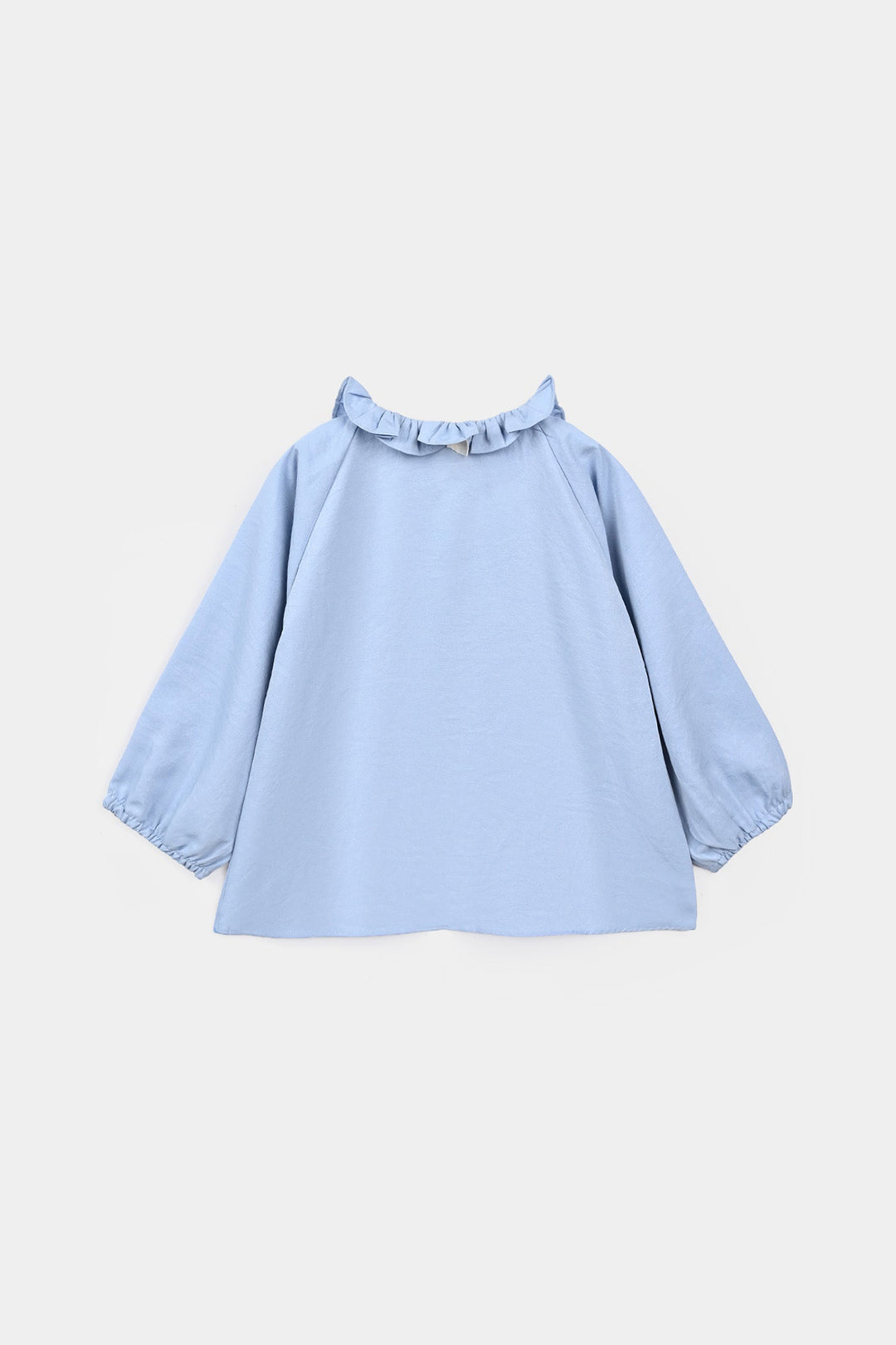 Girls Poly Cotton Casual Top - Sky Blue