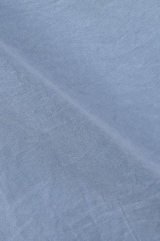 Girls Poly Cotton Casual Top - Sky Blue