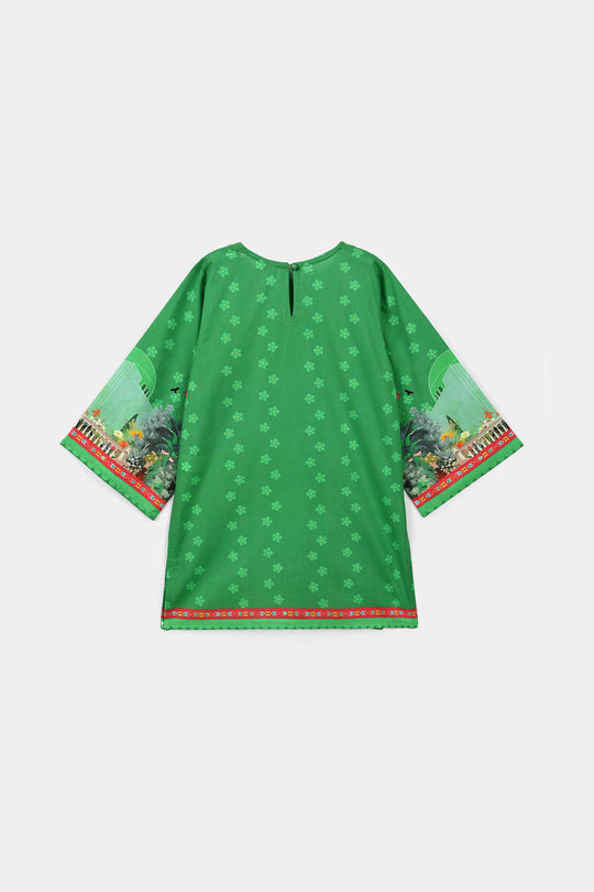 Girls Cotton Kite Kurti – Green