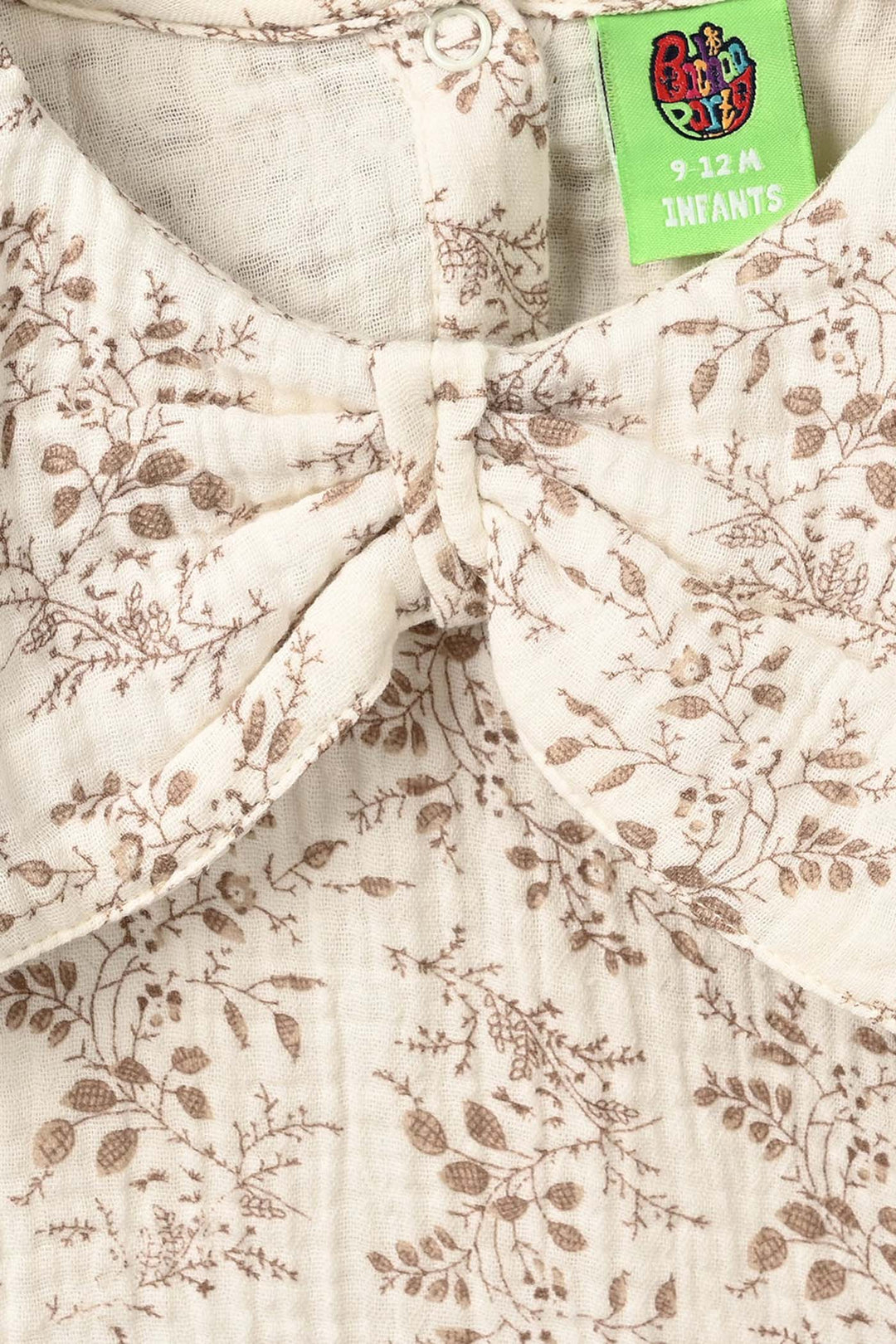Infant Girls Gauze 2 Pc Suit - Botanical - Off White