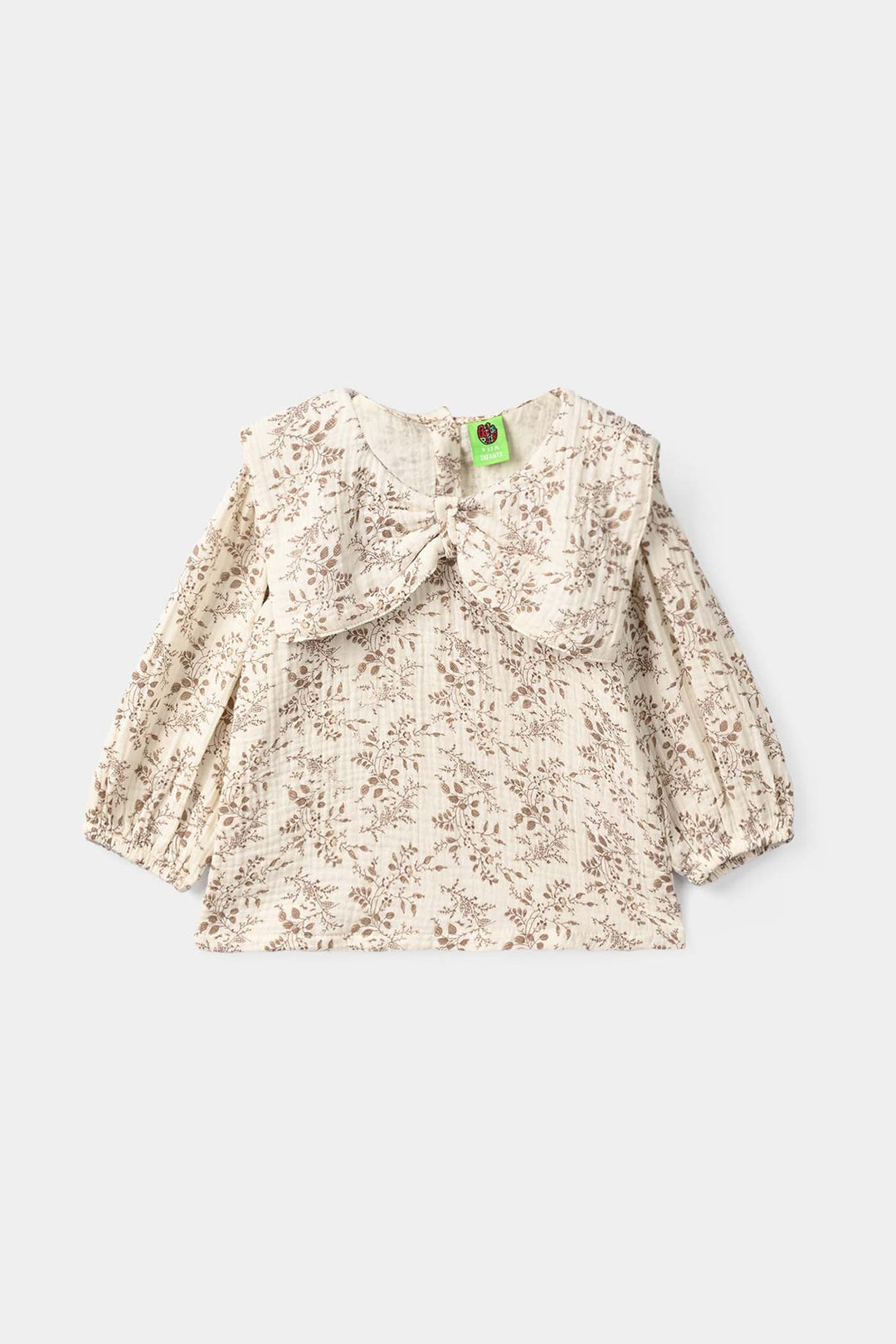 Infant Girls Gauze 2 Pc Suit - Botanical - Off White