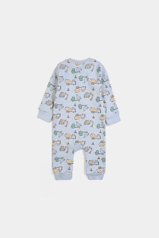 Infant Boys Cotton Interlock Knitted Romper Little Worker
