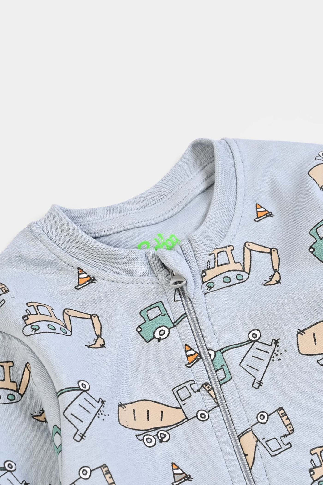 Infant Boys Cotton Interlock Knitted Romper Little Worker