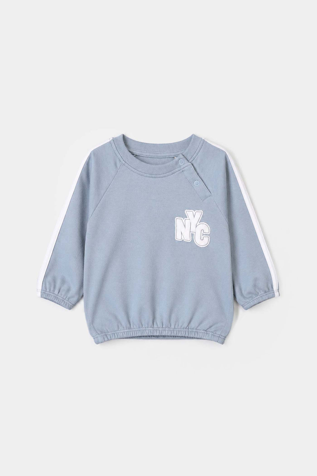 Infant Boys Cotton Interlock Knitted Suit NYC-Blue