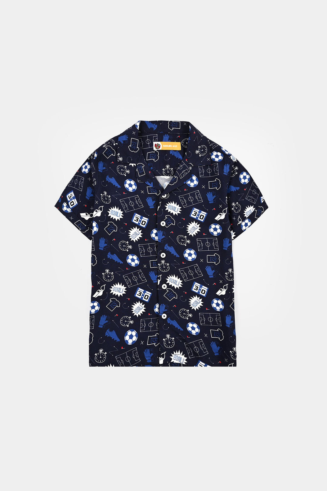 Boys Linen Viscose Nightwear-Goal-NAVY