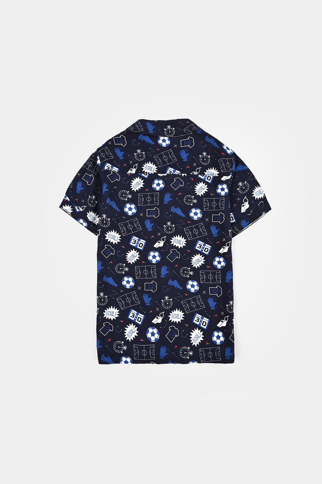 Boys Linen Viscose Nightwear-Goal-NAVY