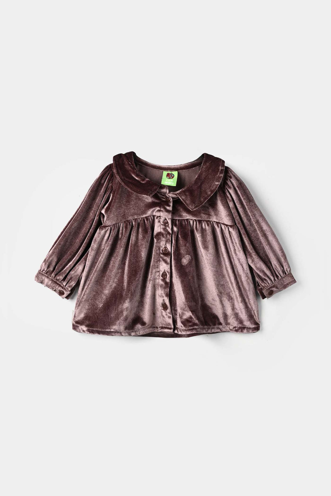 Infant Girls Velvet Casual Top Tulip