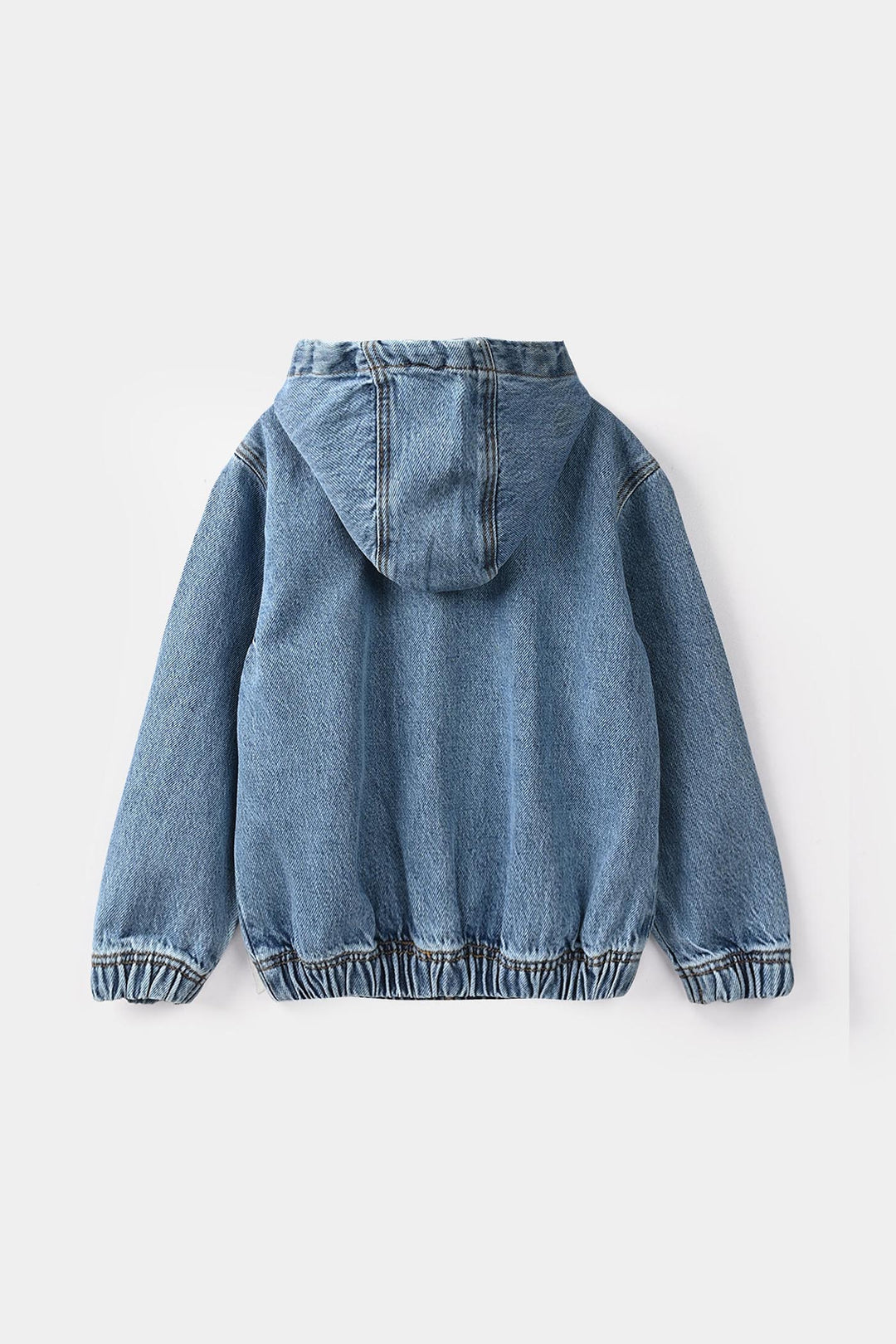 Boys Denim Rigid Jacket Adventure Awaits - Mid Blue