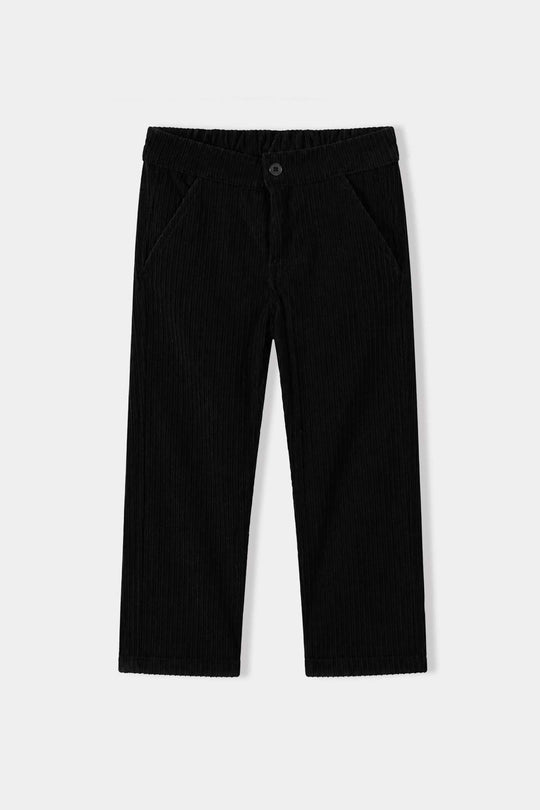 Boys Corduroy Woven Suit-Black