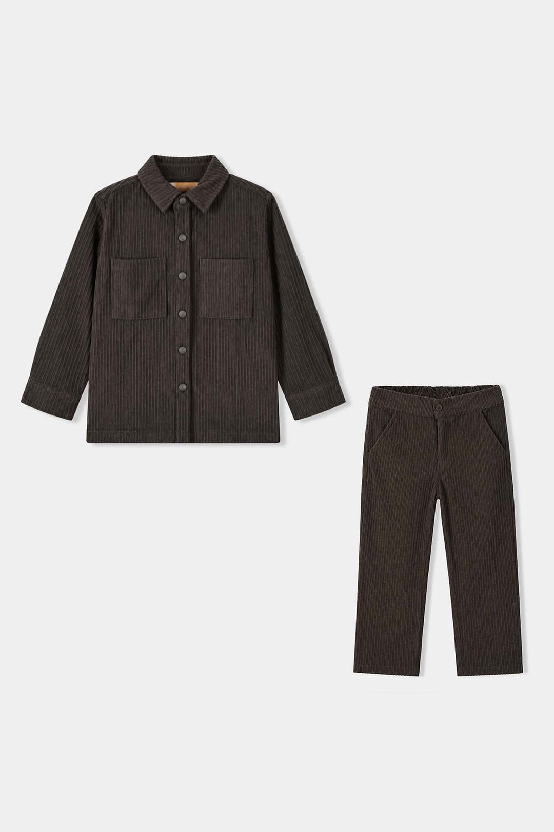 Boys Corduroy Woven Suit-Green