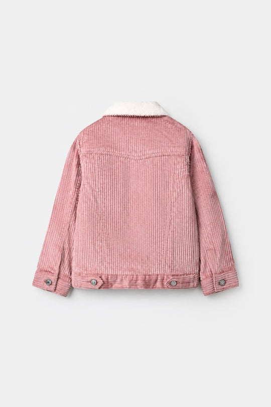 Girls Corduroy Jacket Pink