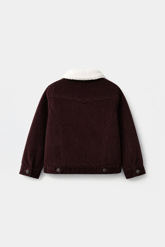 Girls Corduroy Jacket Brown