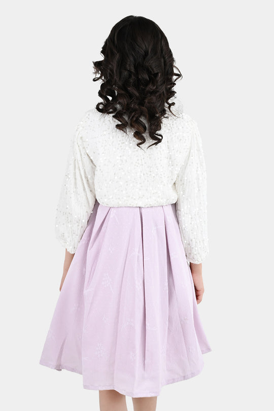 Girls Velvet Bolero Winter Grace (White)