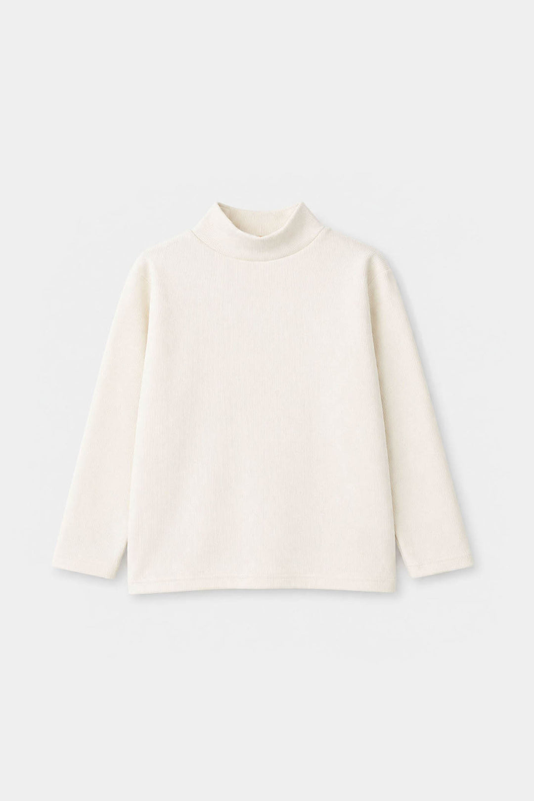 Infant Boys 2x1 Rib Turtle Neck Off White