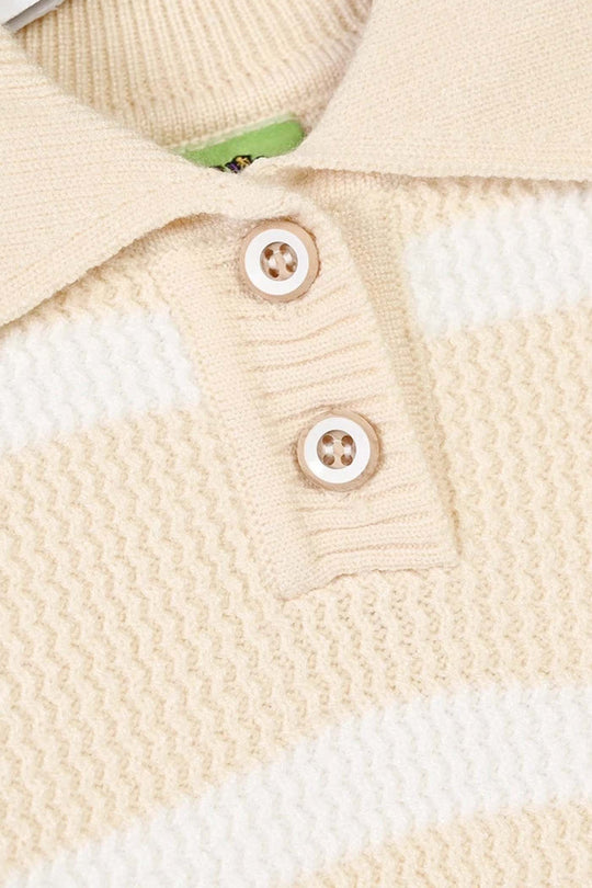 Infant Boys Acrylic Co-ord Set-Classy-Cream
