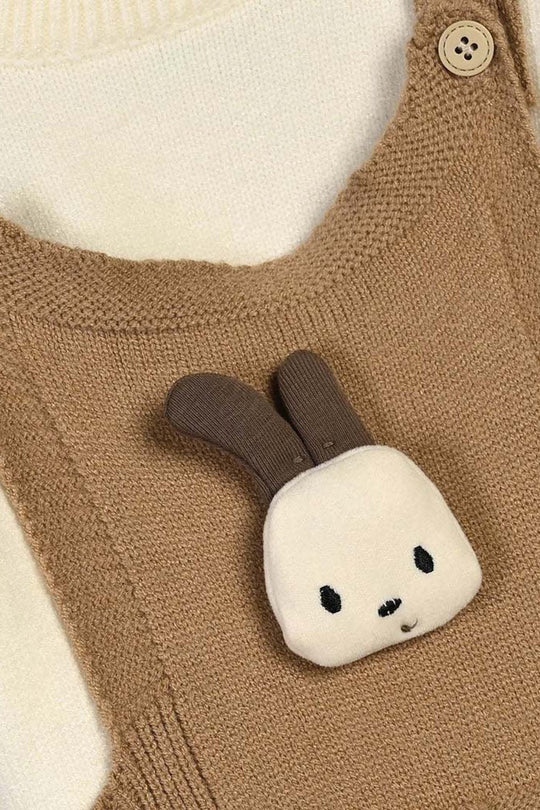 Infant Boys Acrylic Co-ord Set-Little Bunny-Brown