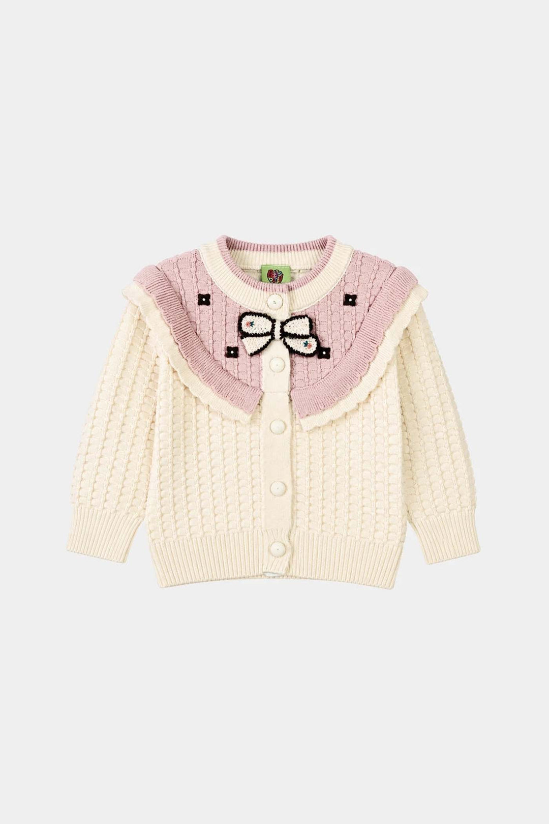 Infant Girls Acrylic Co-ord Set-Box Cabling-Lt.Pink